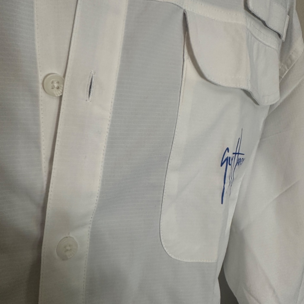 Guy Harvey Fisherman's Button Down Large New with tags 100% polyester Quick dry - Picture 2 of 5